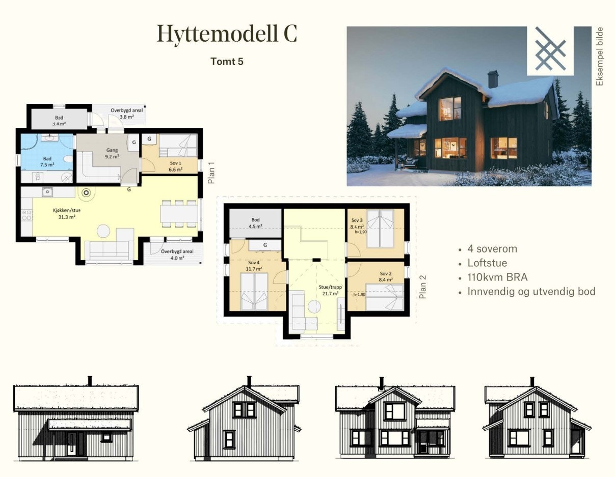 Hyttemodell C tomt 5 Galleribilde