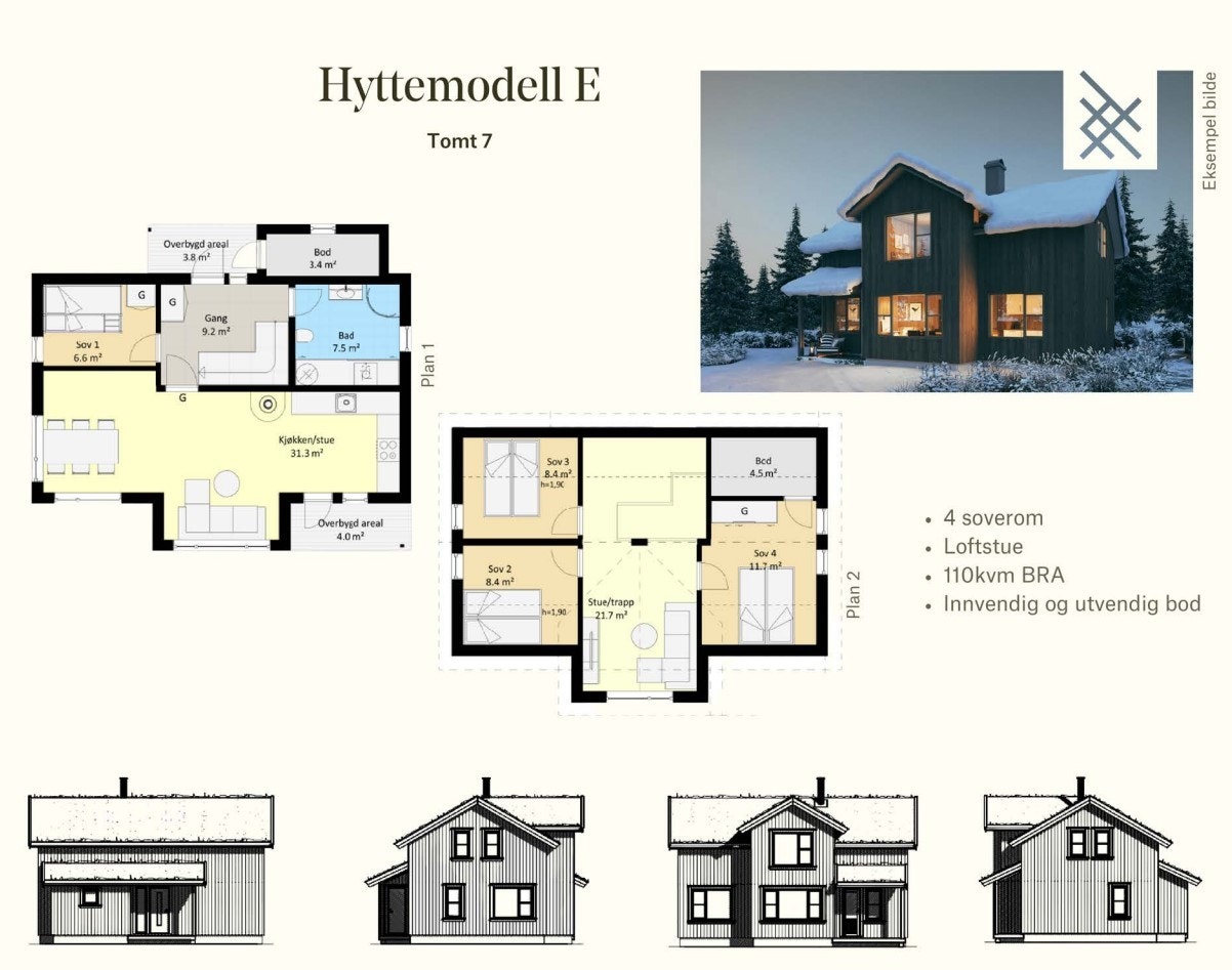 Hyttemodell E tomt 7 Galleribilde