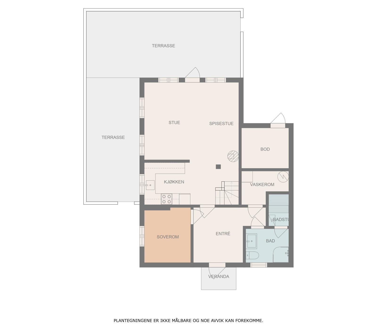 Plantegning 1. etasje Galleribilde