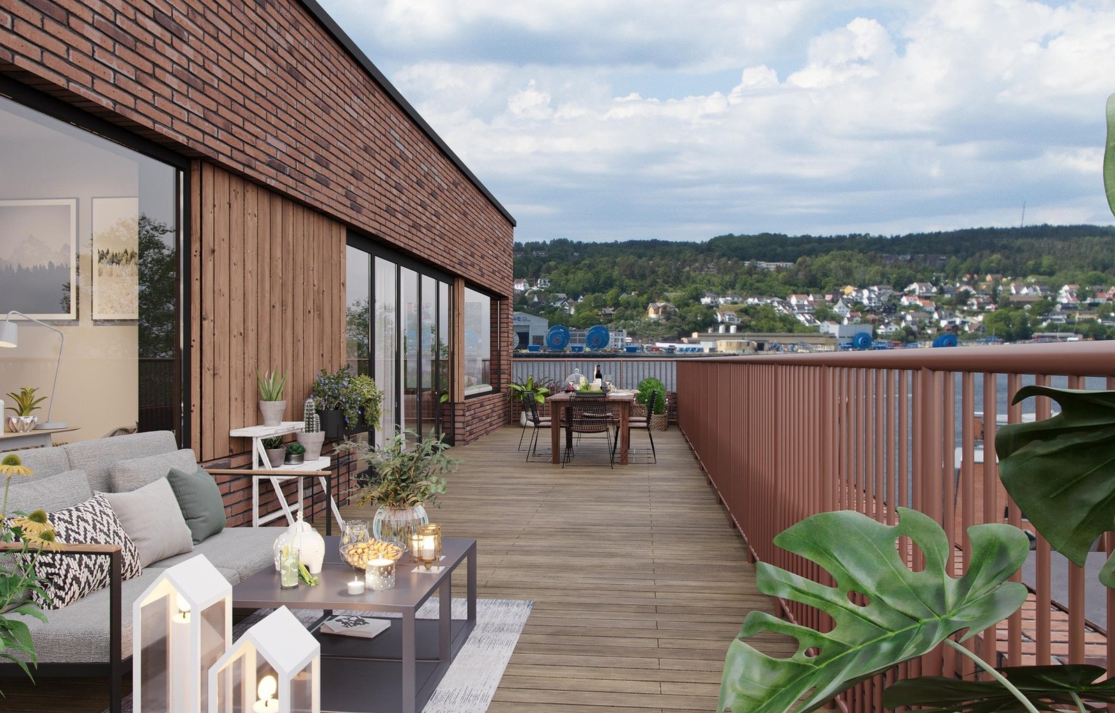 Flere av leilighetene vil få flott utsikt. Galleribilde