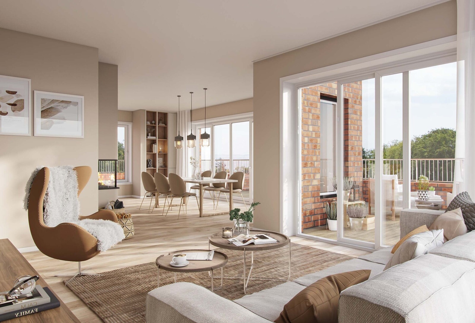 Store vindusflater gir gode innvendige lysforhold. Galleribilde