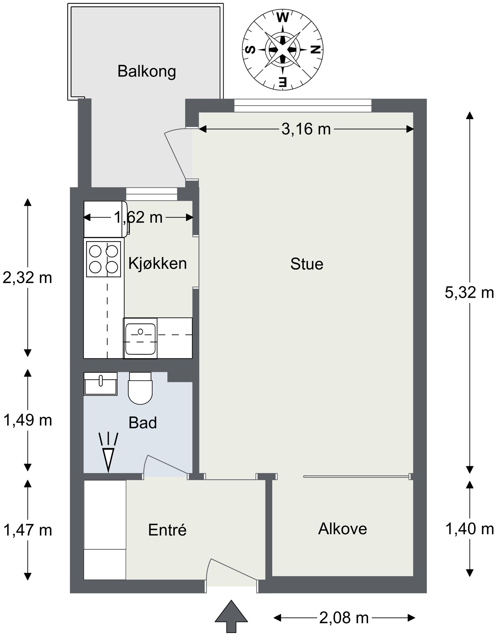 Boligens planløsning Galleribilde