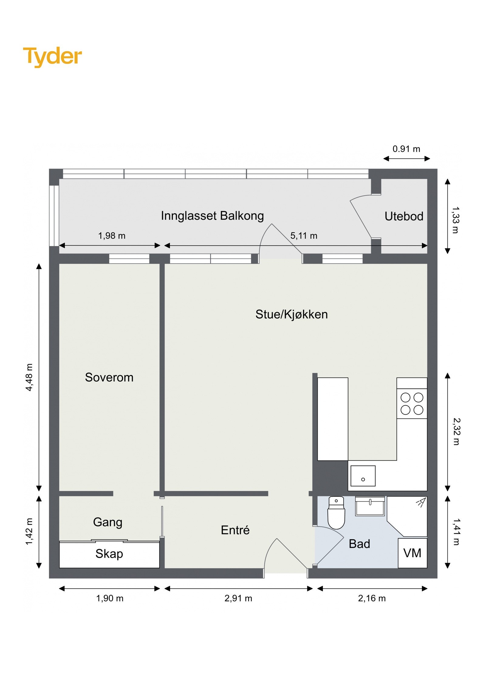 Endeleilighet i 3. etasje Galleribilde