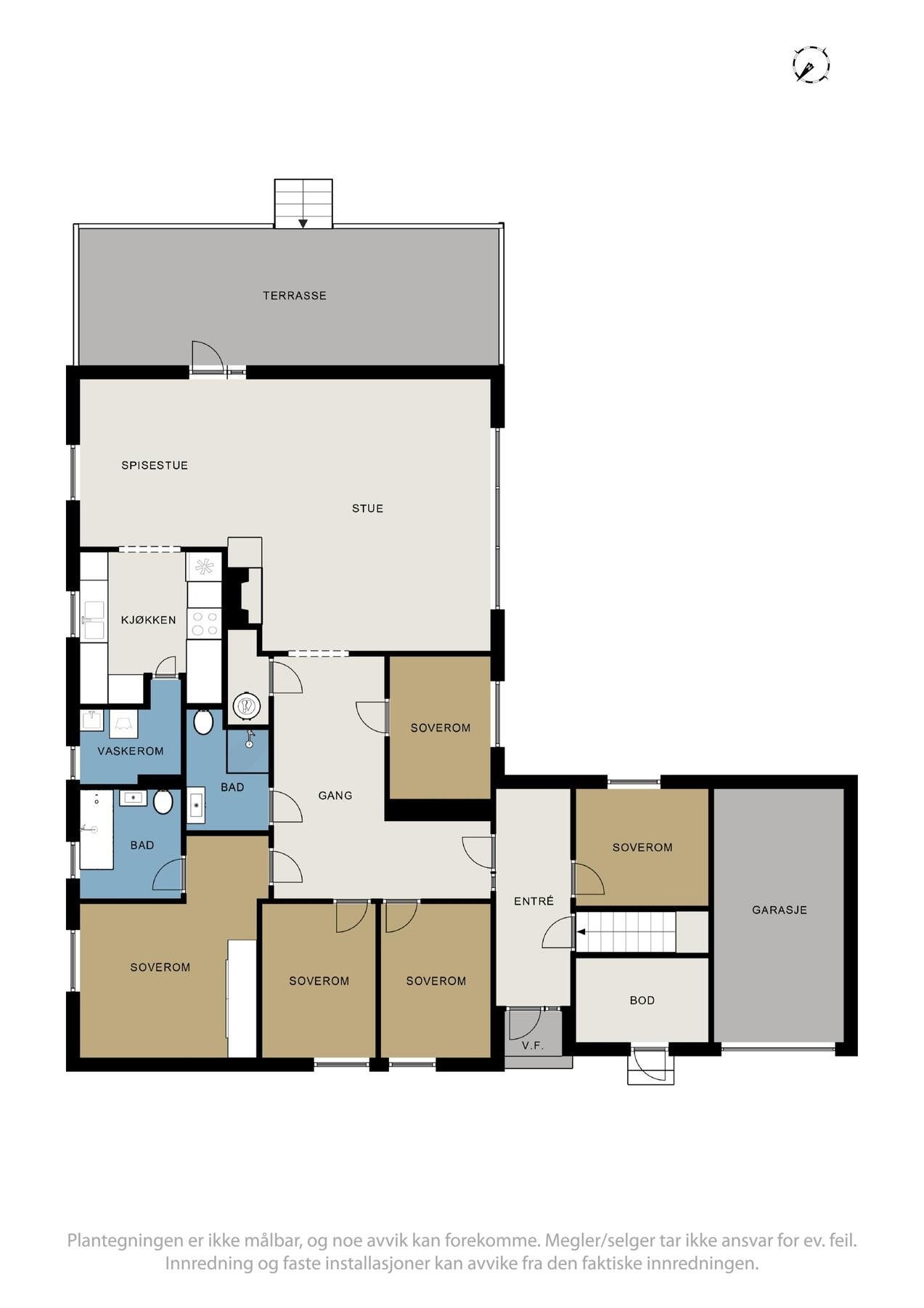Plantegning 1.etasje Galleribilde
