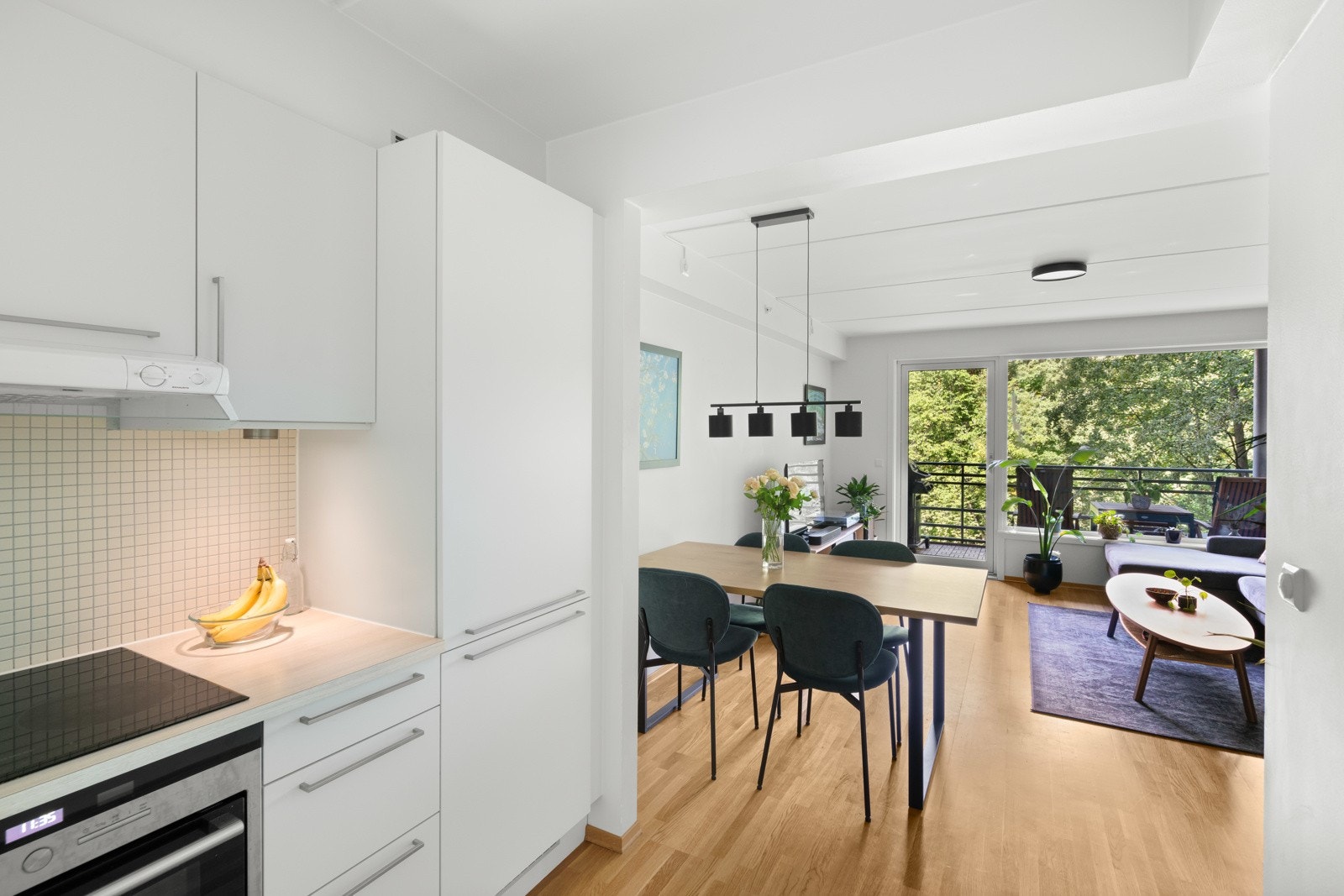 Det er parkett gjennomgående i leiligheten. Galleribilde