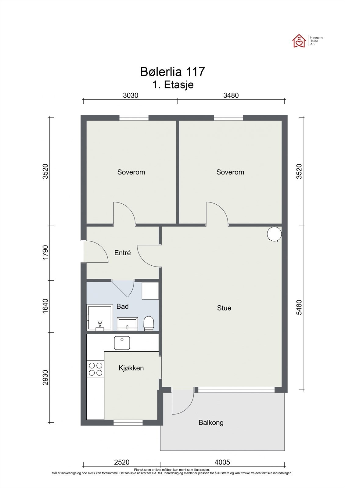 Plantegning, 1. etasje. Galleribilde
