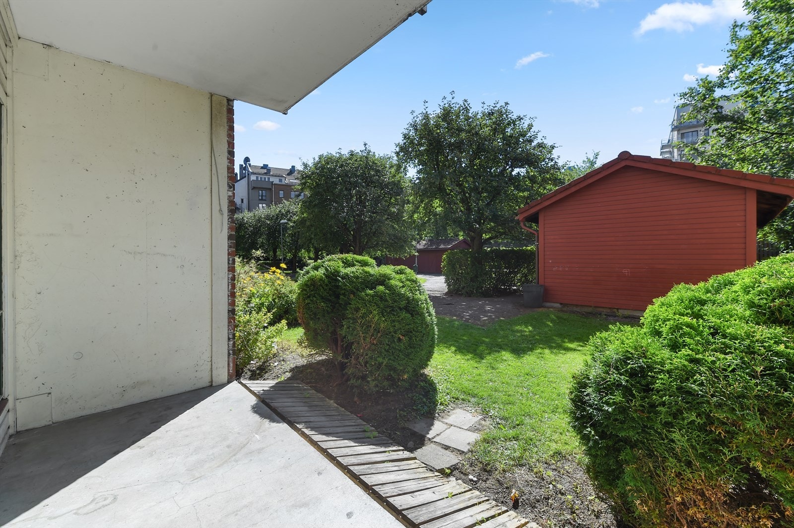 Fint skjermet terrasse Galleribilde