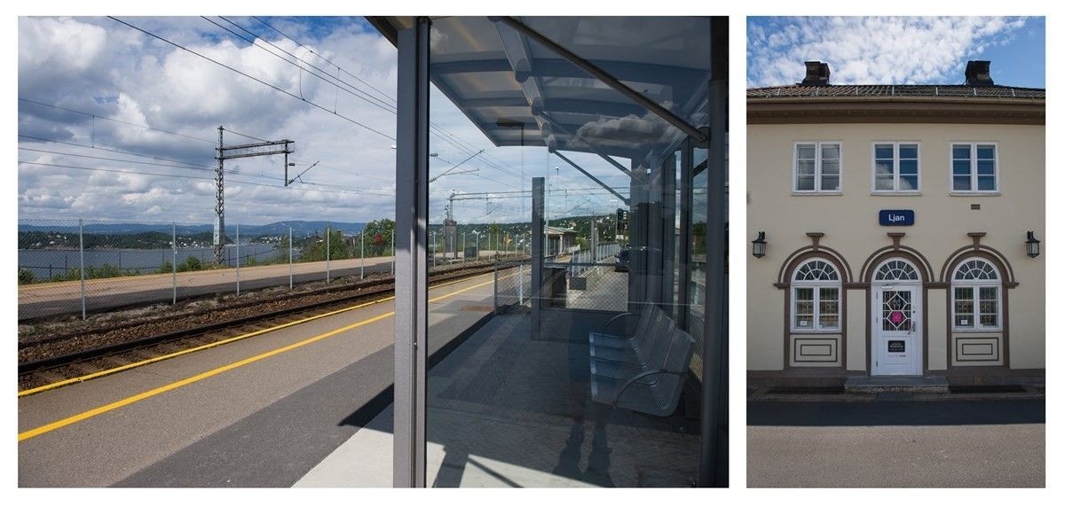 Ljan stasjon, en jernbanestasjon på Østfoldbanen i Oslo. Ofte brukt av pendlere som reiser til og fra Oslo sentrum Galleribilde