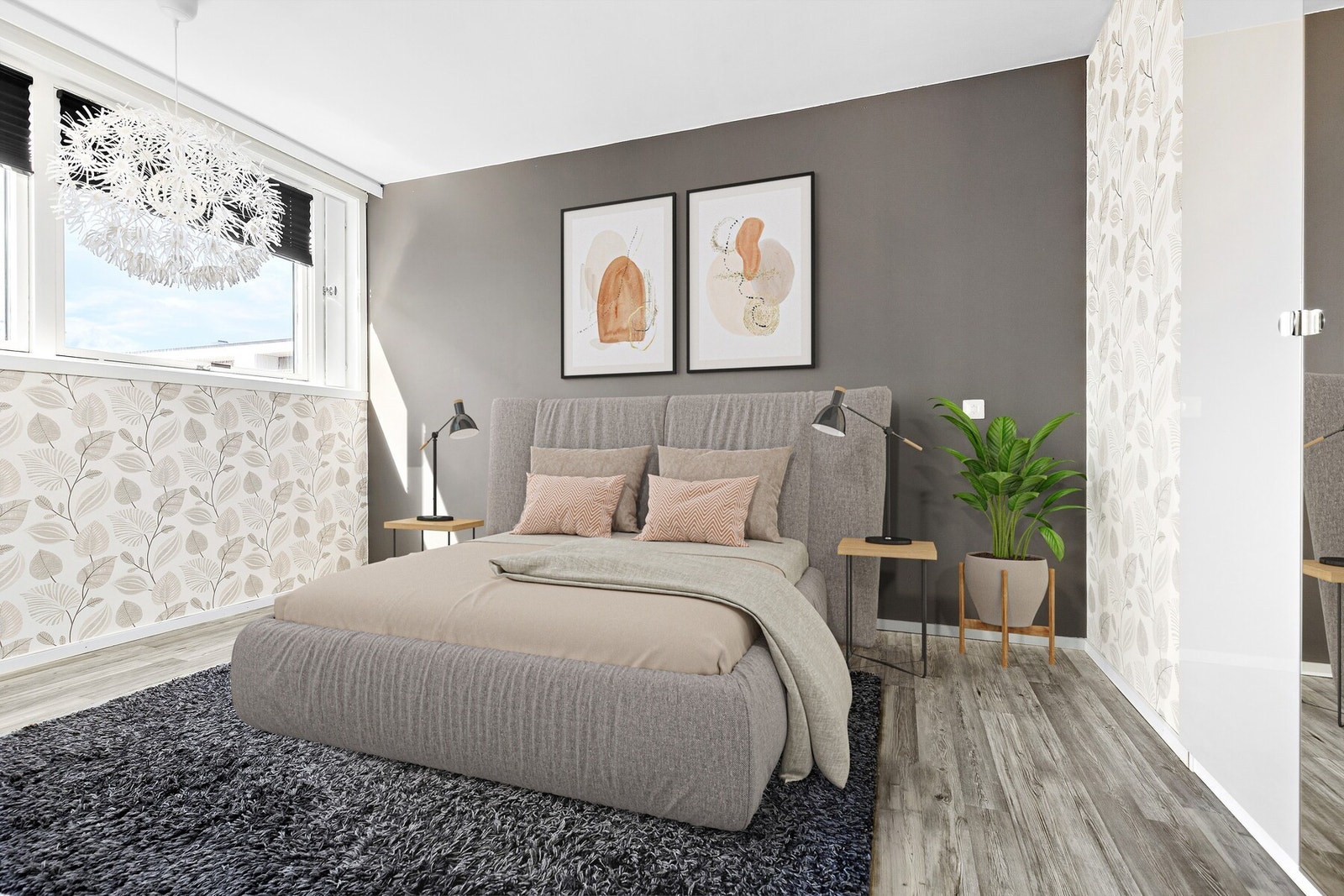 12 kvm stort soverom med innebygde klesskap. Galleribilde