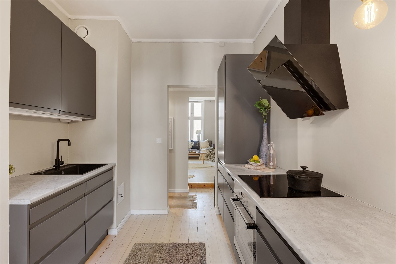 Lys og gjennomgående leilighet. Galleribilde