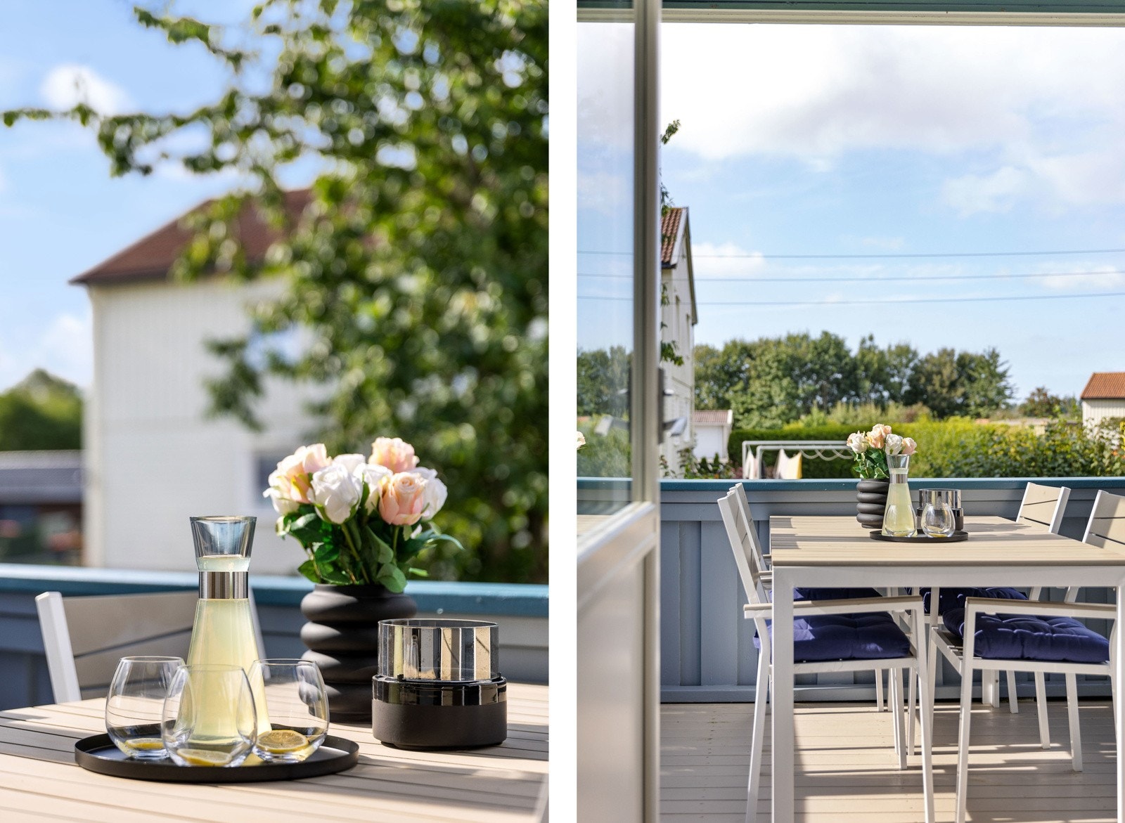 På verandaen kan man ha en sofagruppe, samt lyslykter og blomsterkrukker om man vil gjøre det ekstra koselig. Galleribilde