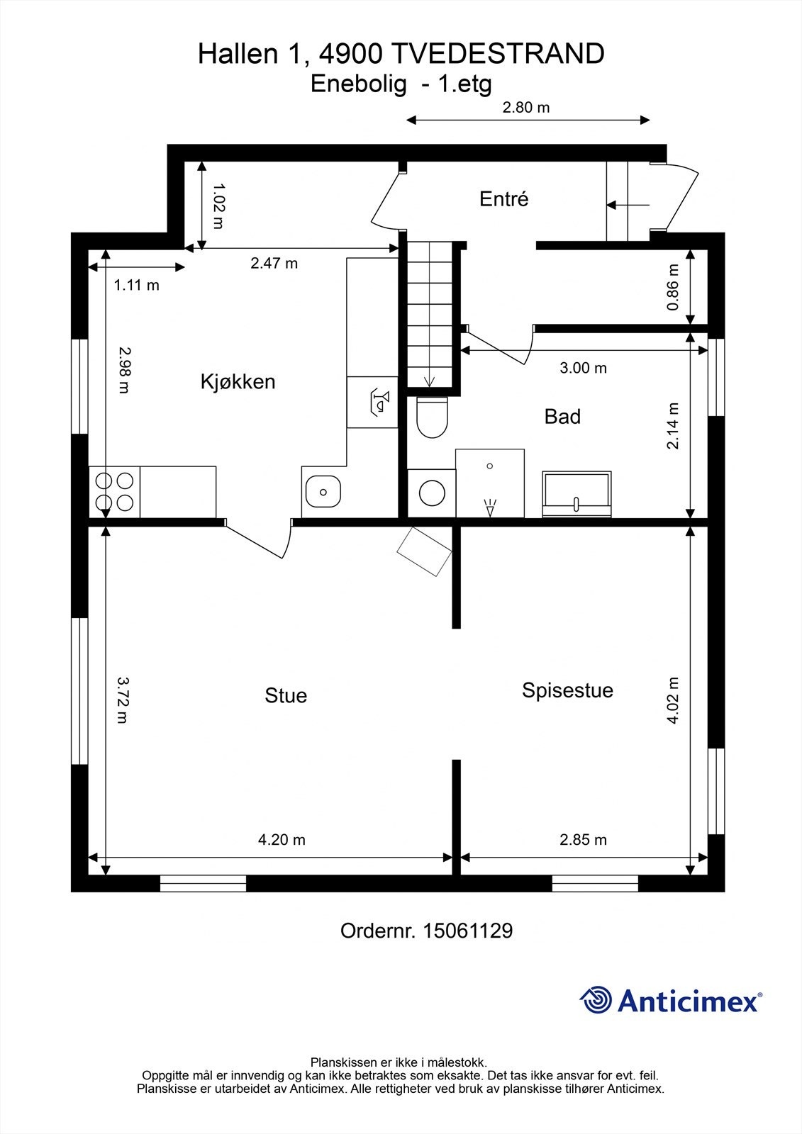 Plantegning 1. etasje Galleribilde