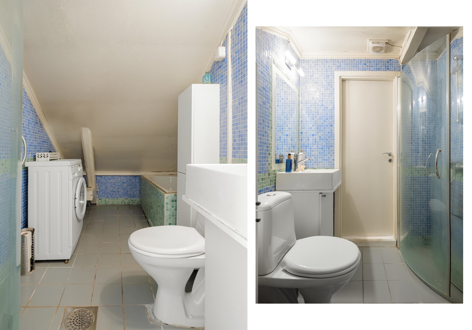 Badet har behov for oppgradering, men funker fint som det er i dag også. Galleribilde