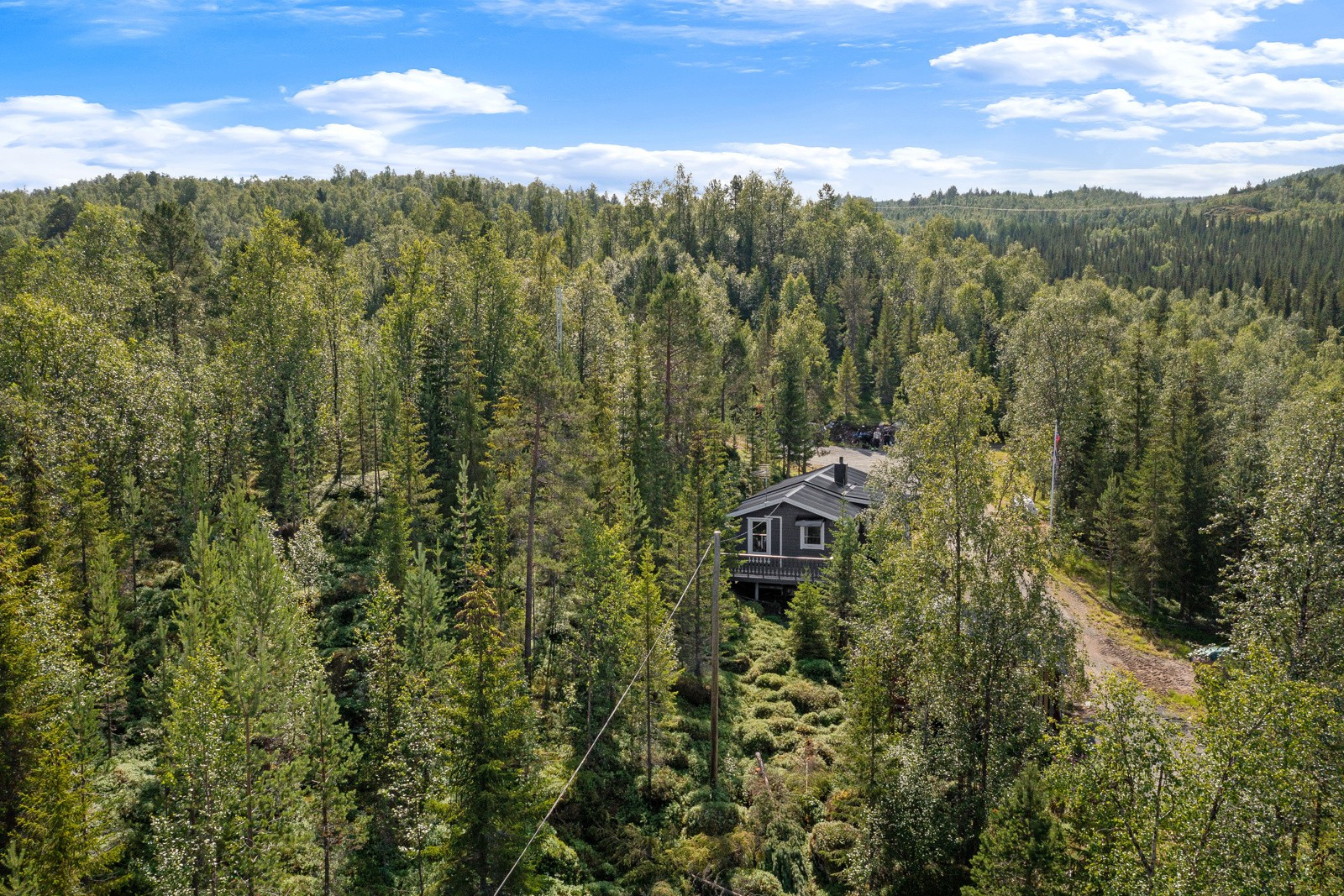 Her ferierer du med skogen som nærmeste nabo. Svært gode turmuligheter i nærområdet for deg som vil på topptur, fiske i ferskvann eller gå turer i marka.