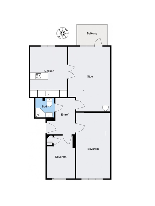 Plantegning - Bentsebrugata 13A Galleribilde