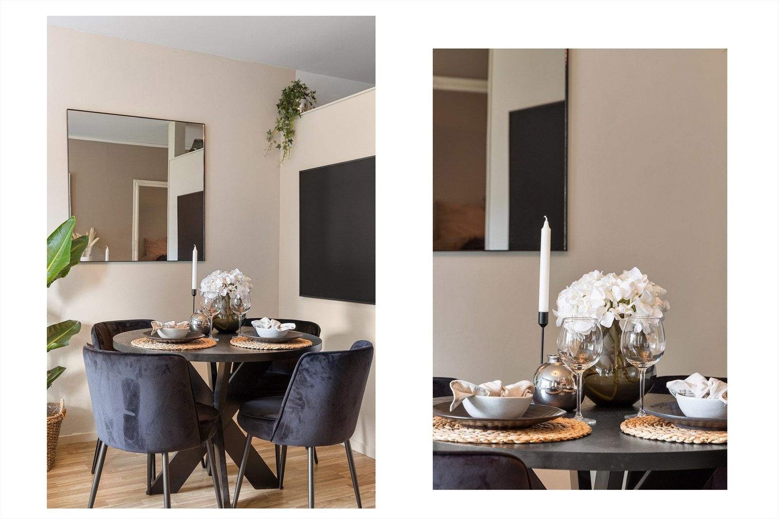 Det er god plass til et stort spisebord, så her kan du invitere venner og familie på en hyggelig middag. Galleribilde