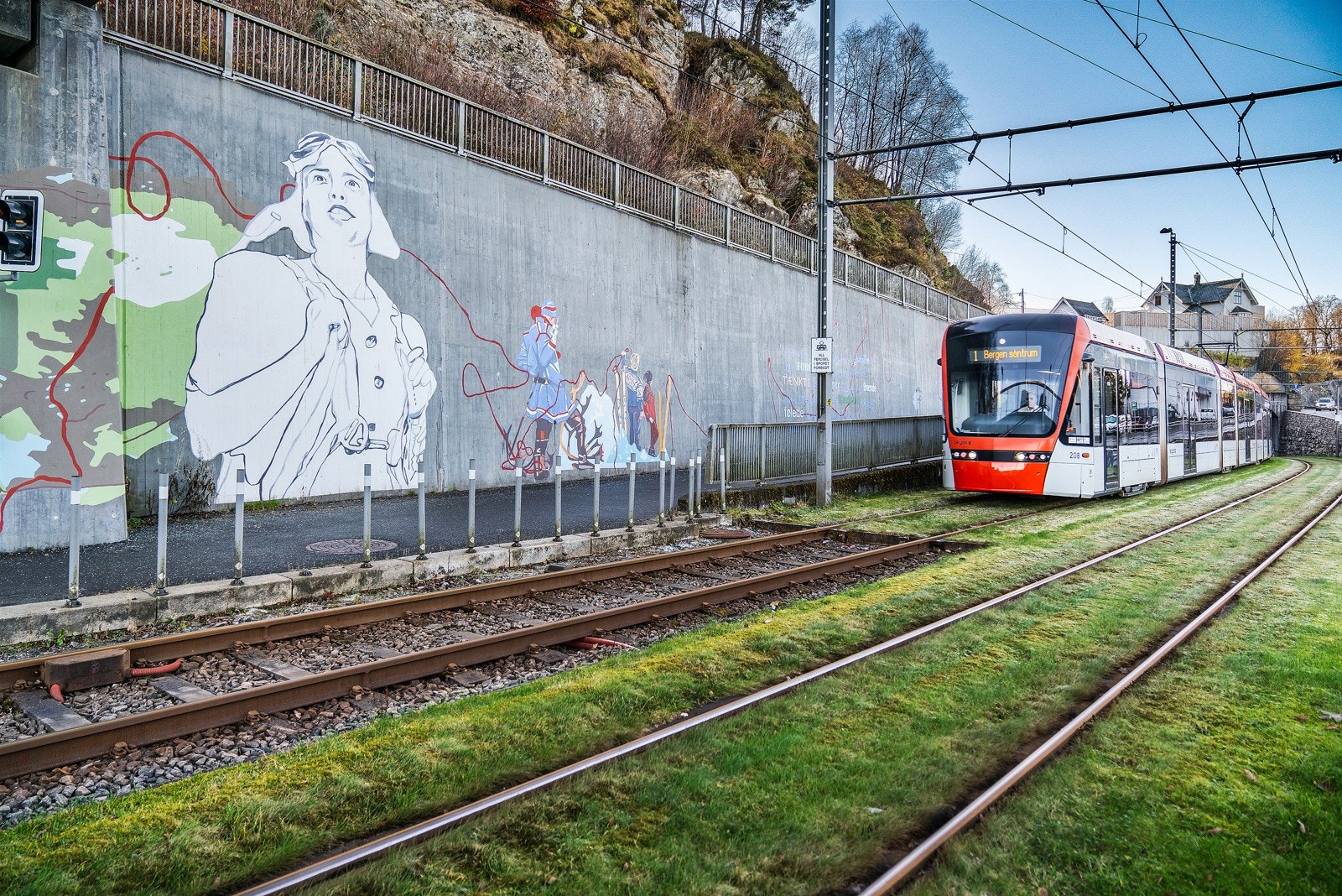Kort vei til Mårdalen bybanestopp. Galleribilde