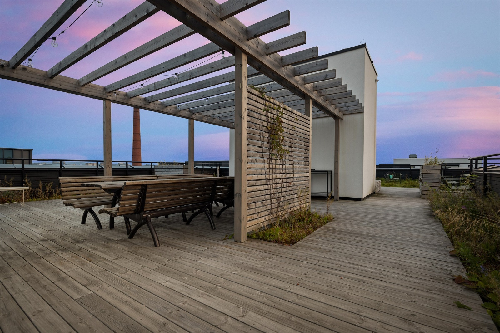 Felles takterrasse med fantastisk utsikt. Galleribilde