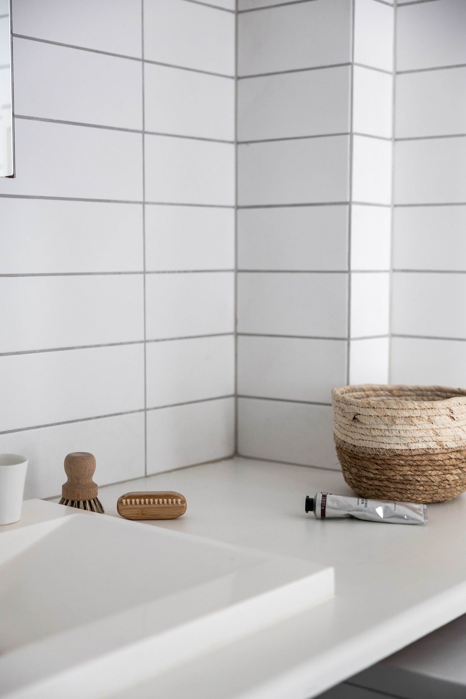 Det er opplegg for vaskemaskin på badet. Galleribilde