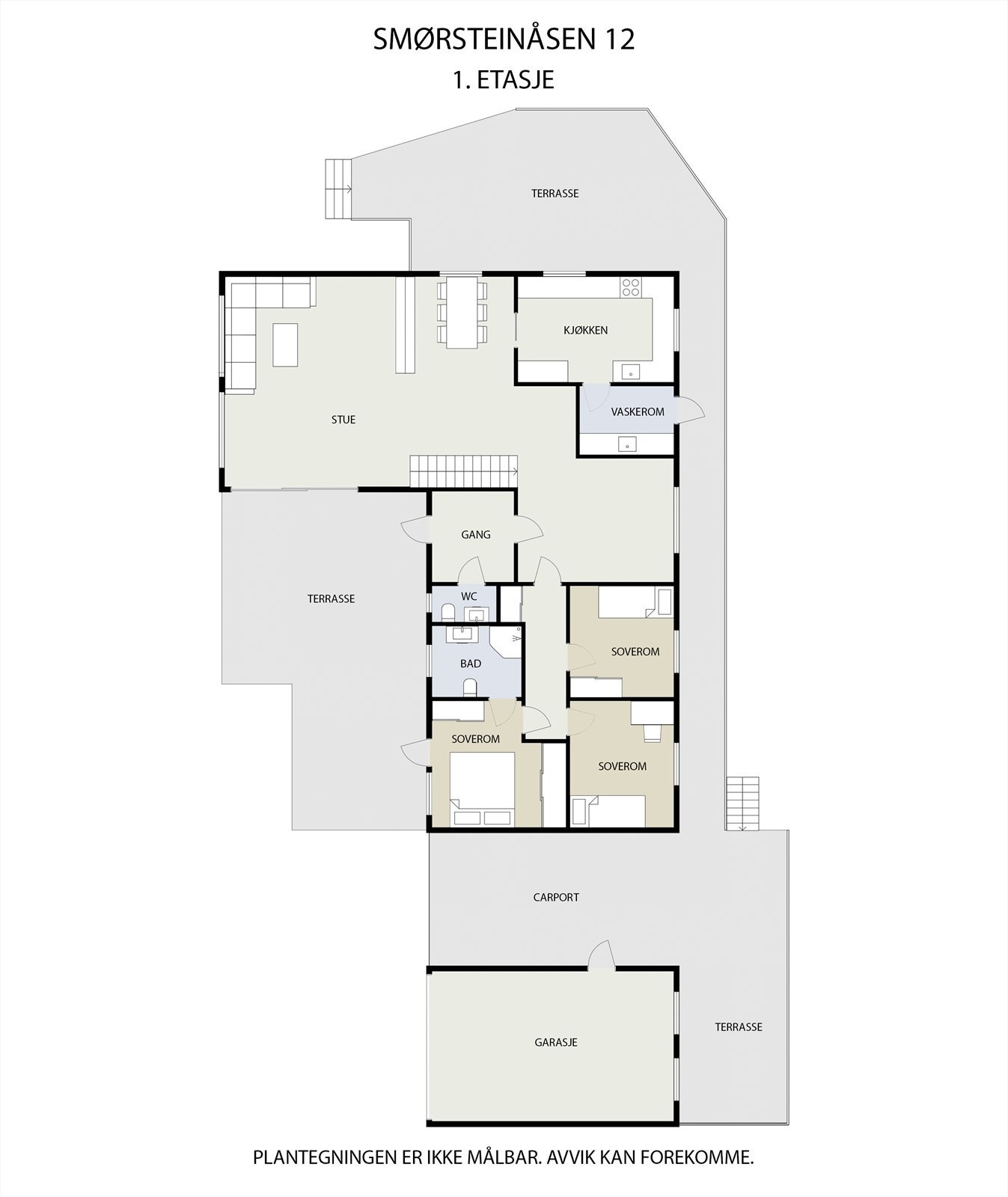 Plantegning av 1. etasje Galleribilde