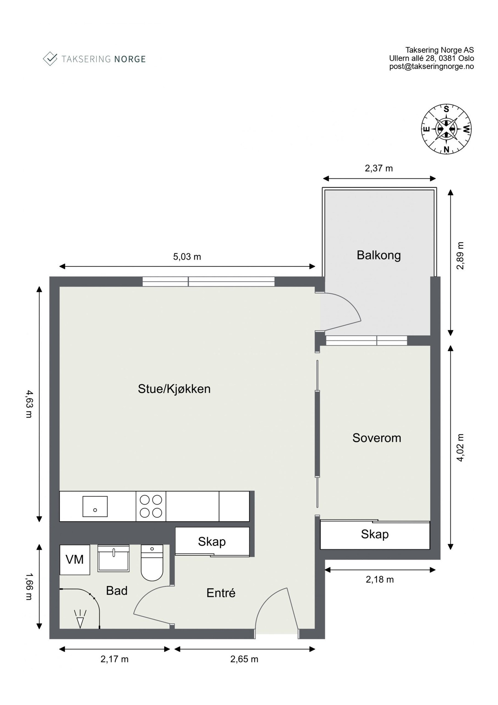 Målbar plantegning. Galleribilde