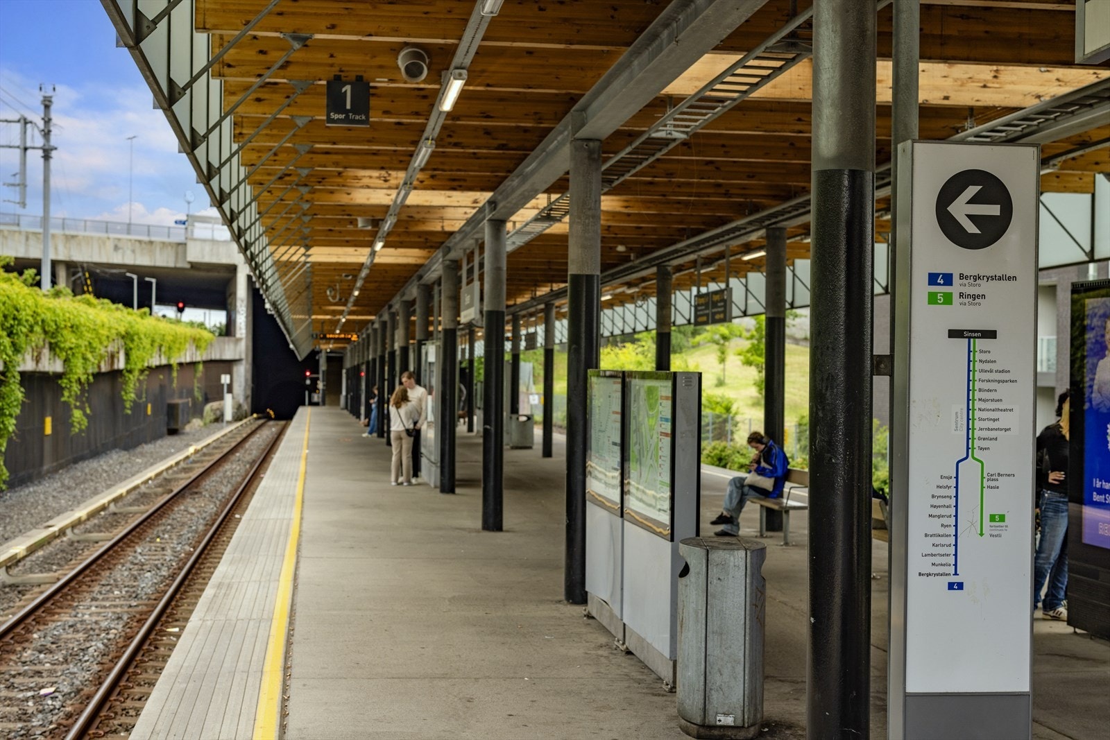 Det tar kun 2 minutter med gange fra leiligheten til Sinsen T-banestasjon. Her går linje 4 og 5. Galleribilde