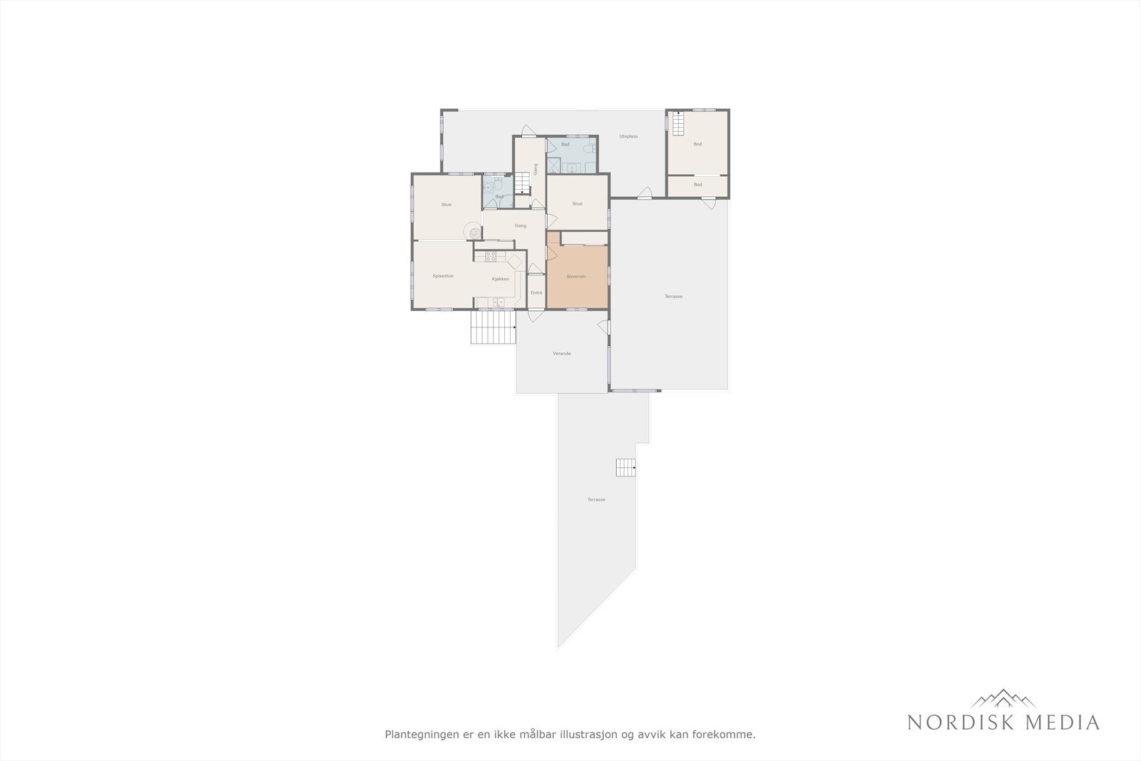 Plantegning 1. etasje Galleribilde