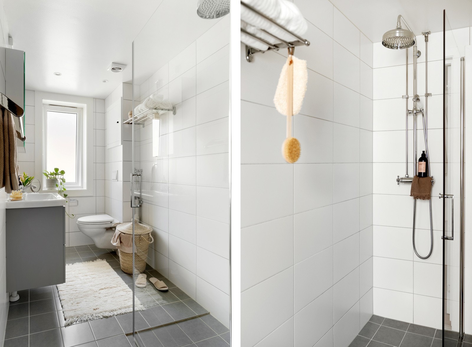 Badet er pusset opp i regi av borettslaget i 2018/19 og det er montert nye baderomsmøbler i 2023. Galleribilde