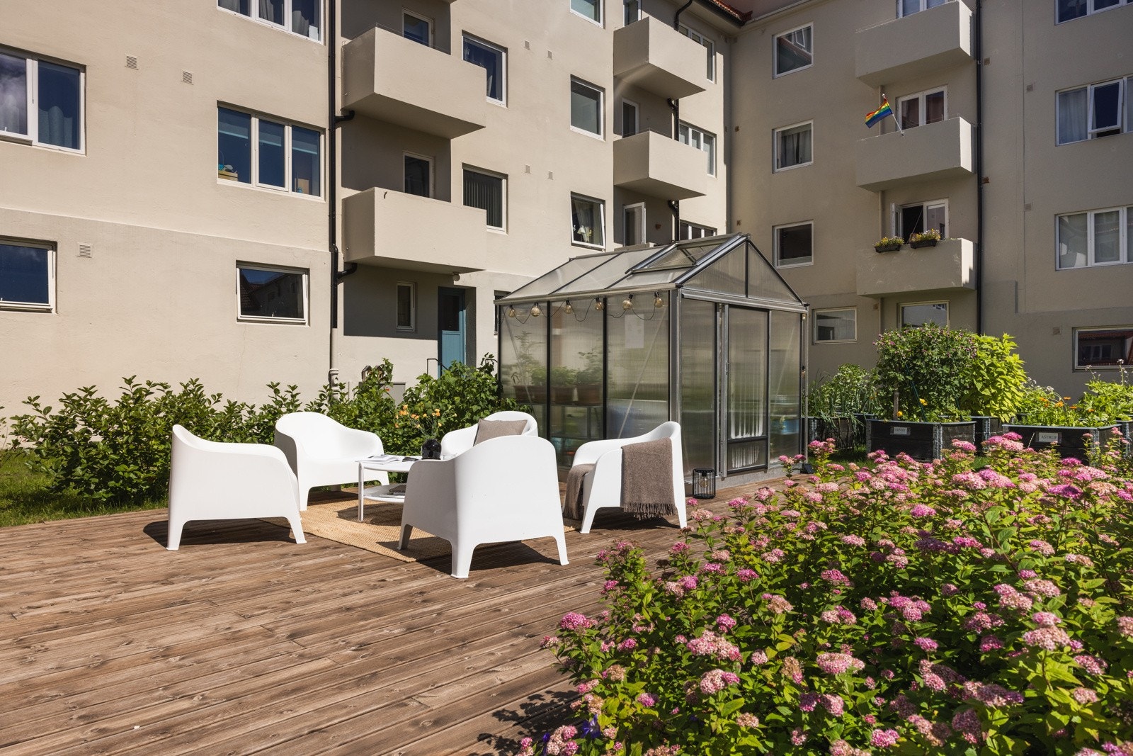 Her er det flere soner hvor man enkelt kan flytte seg etter solen. Galleribilde