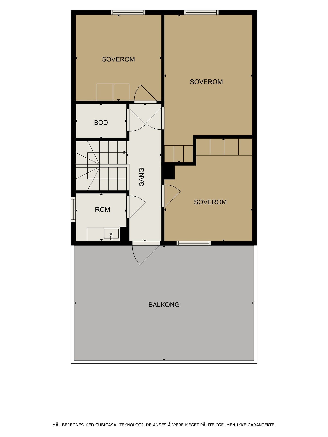 Plantegning loftsetasje Galleribilde