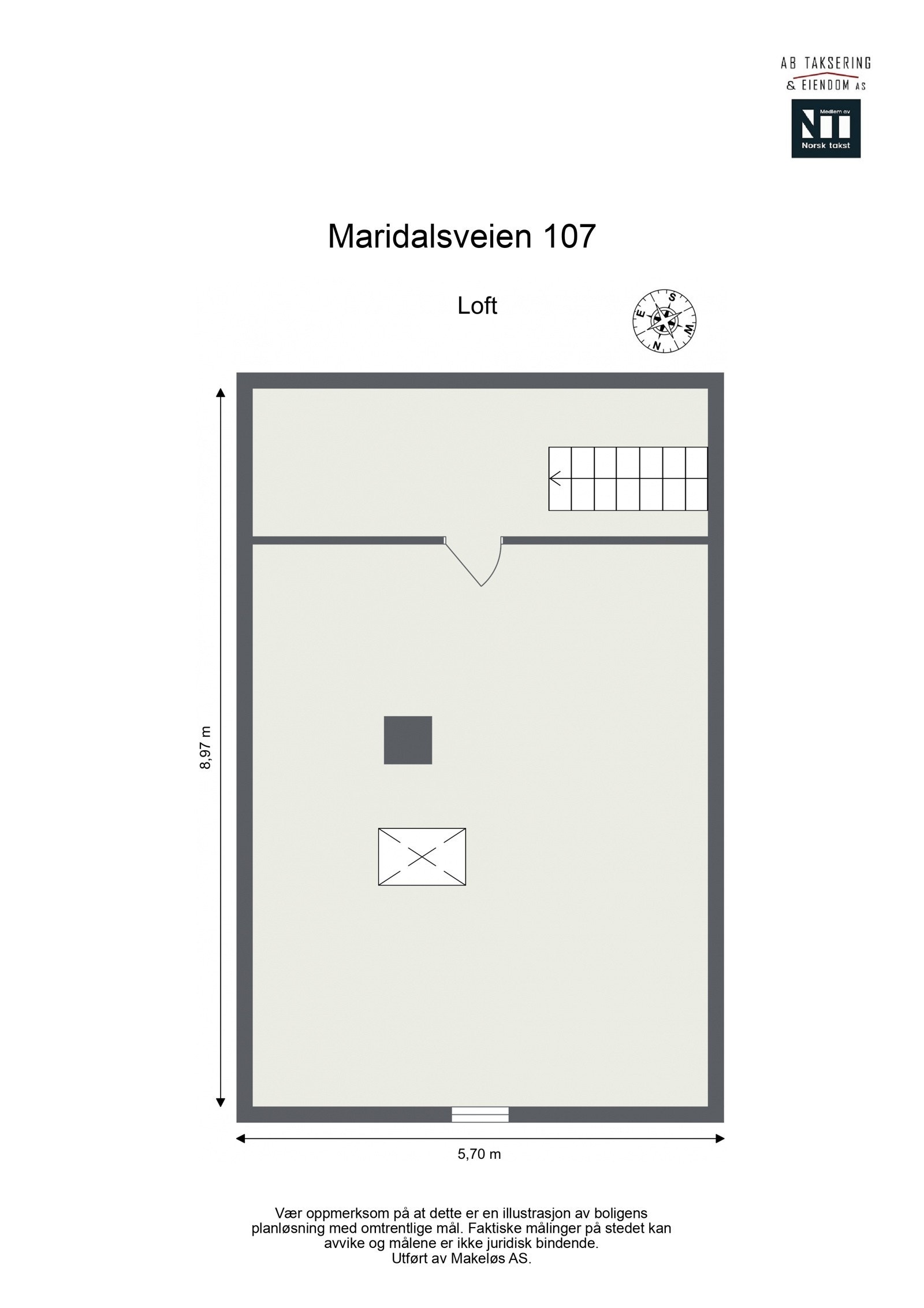 Kanskje ikke så mye å vise på en plantegning, men vi tar det med. Galleribilde