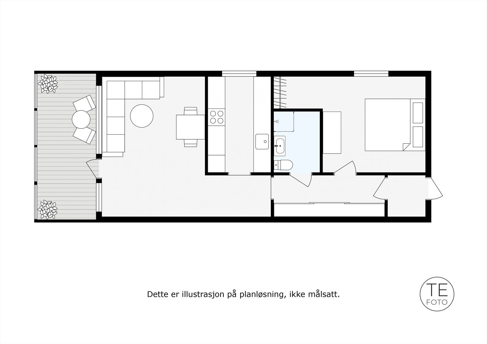 Plantegning av leiligheten. Galleribilde