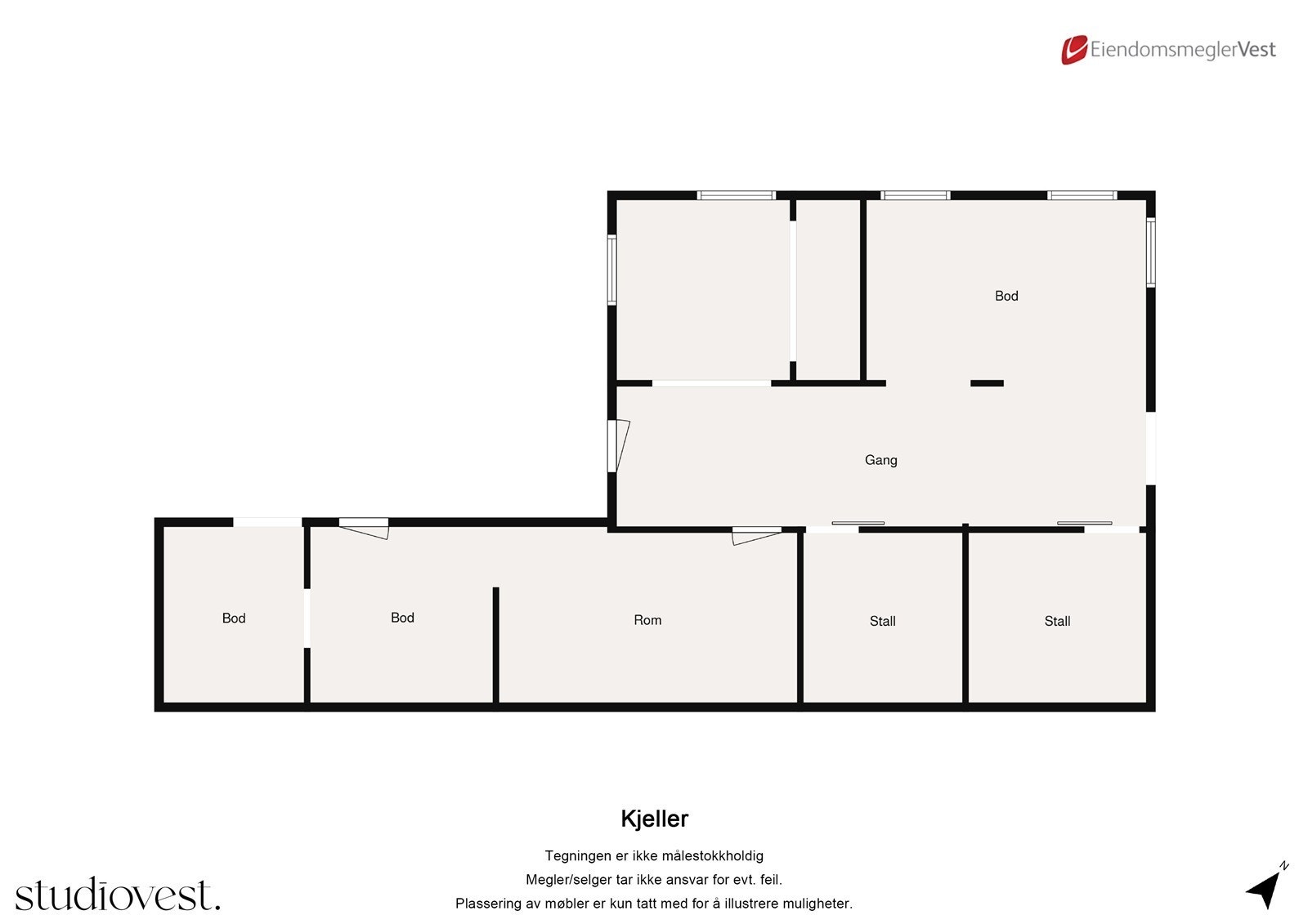 Planskisse: Stall. Galleribilde