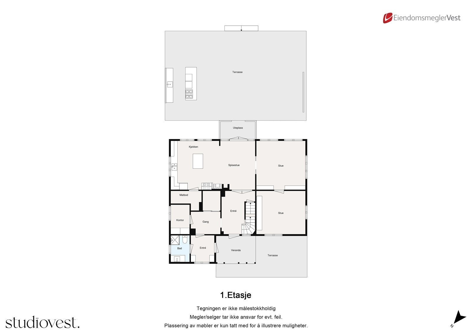 Planskisse: 1. etasje. Galleribilde