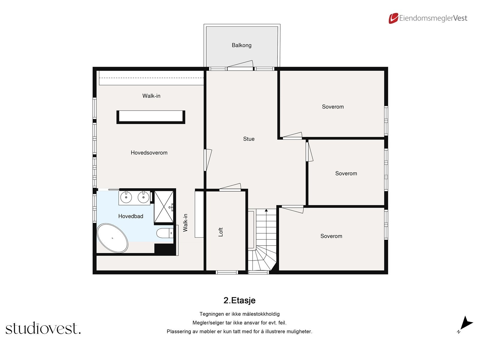 Planskisse: Loft. Galleribilde