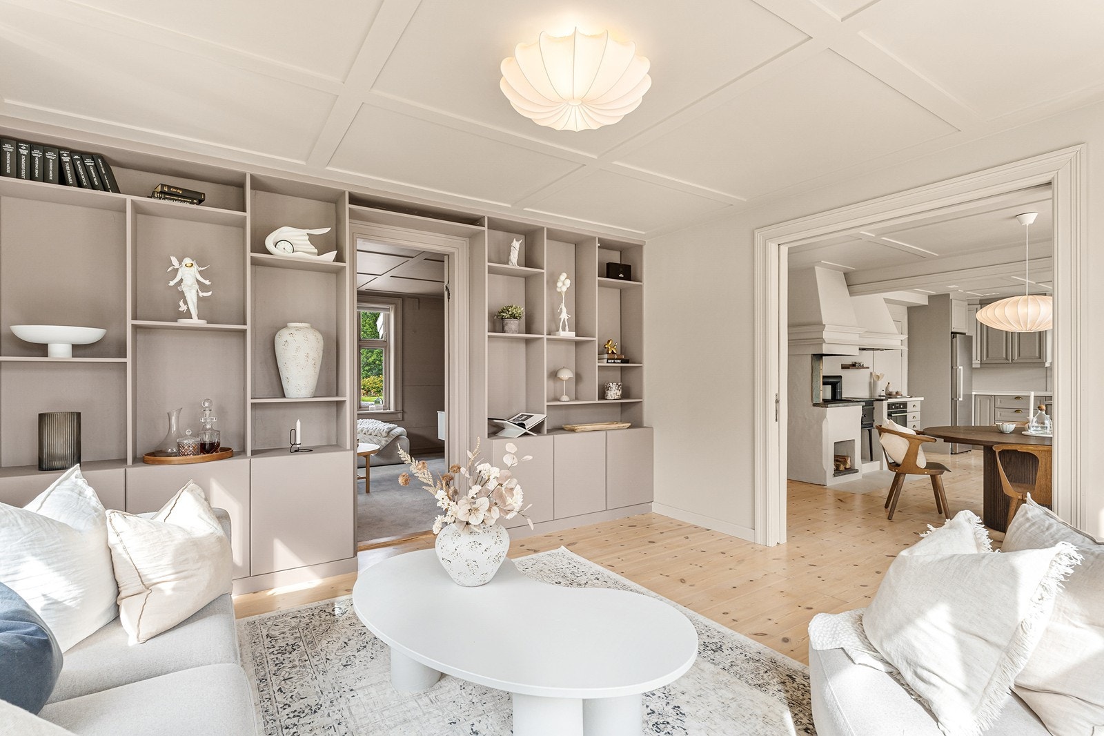 Under renovering ble det støpt nytt gulv og grunnmur. Galleribilde