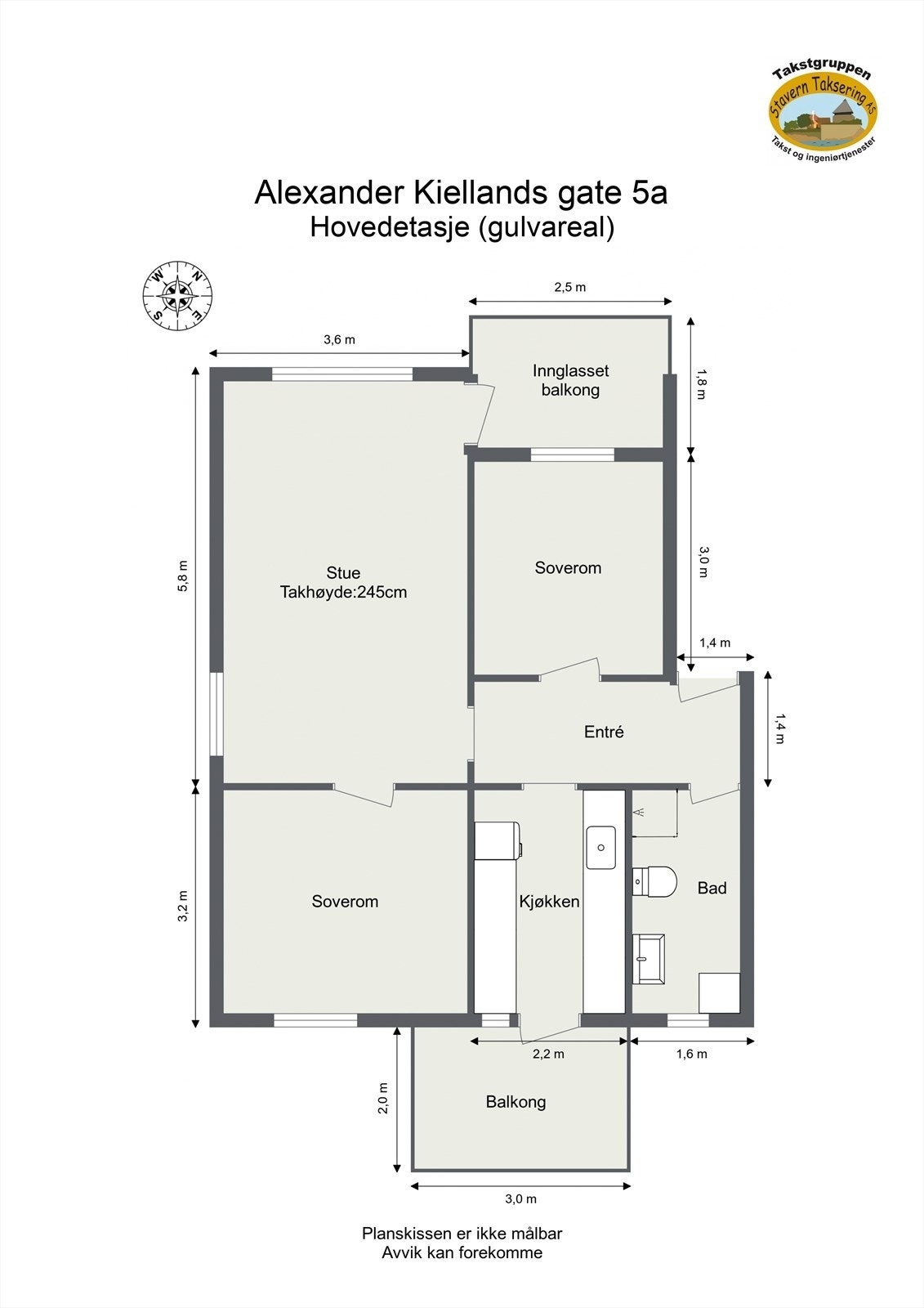 Planskisse 3. etasje Galleribilde
