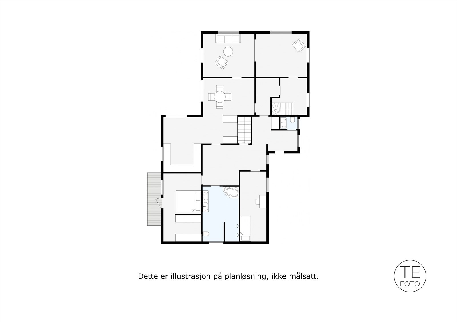 Plantegning 1. et. Galleribilde