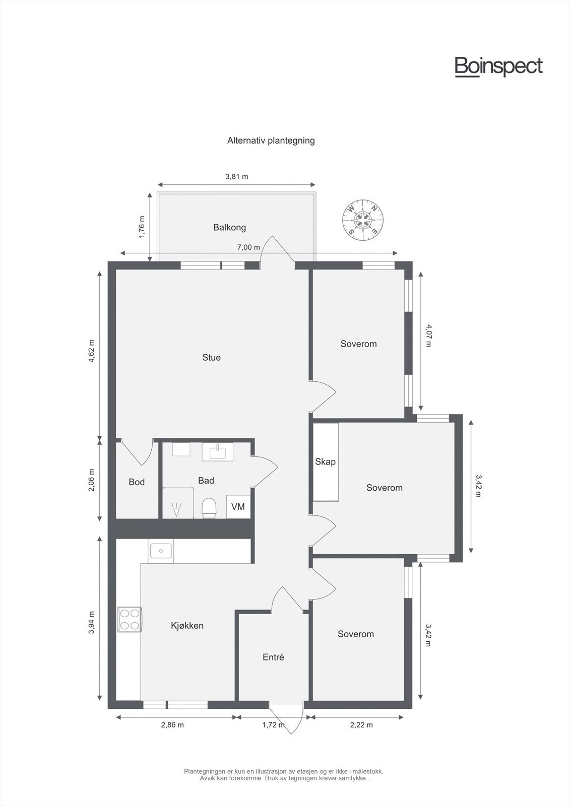 Alternativ plantegning. Galleribilde