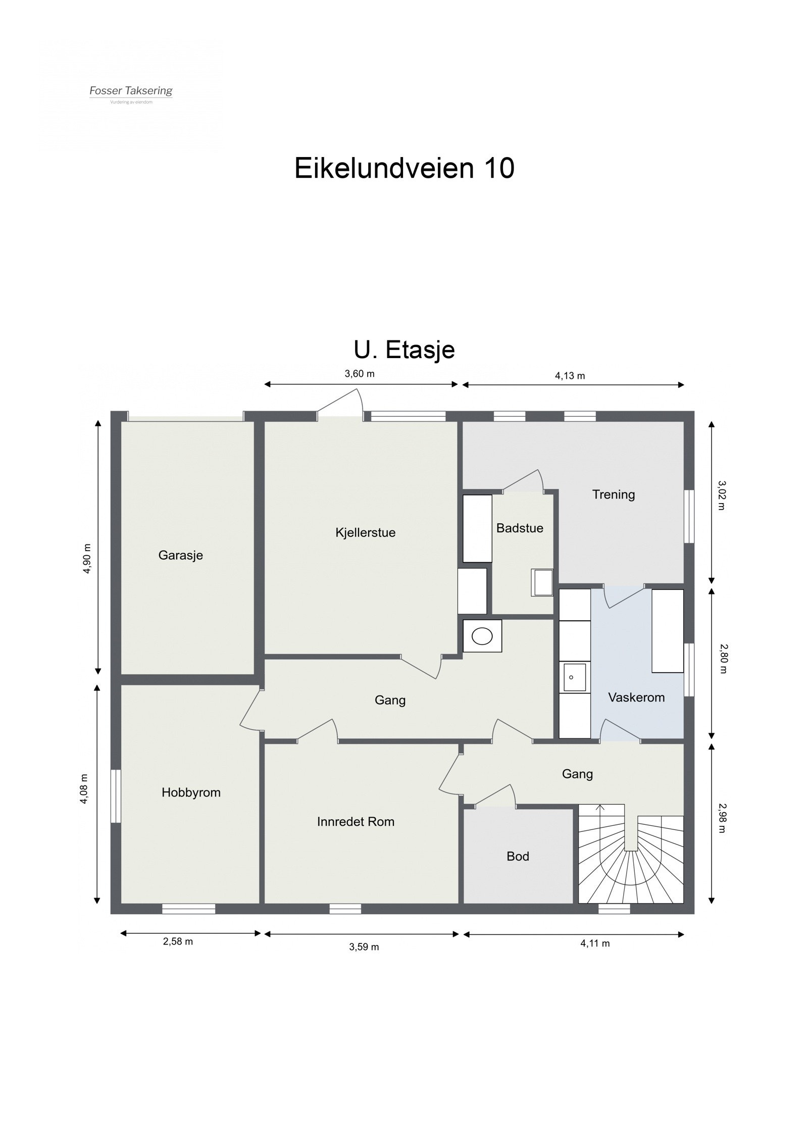 Plantegning kjelleretasje. Galleribilde
