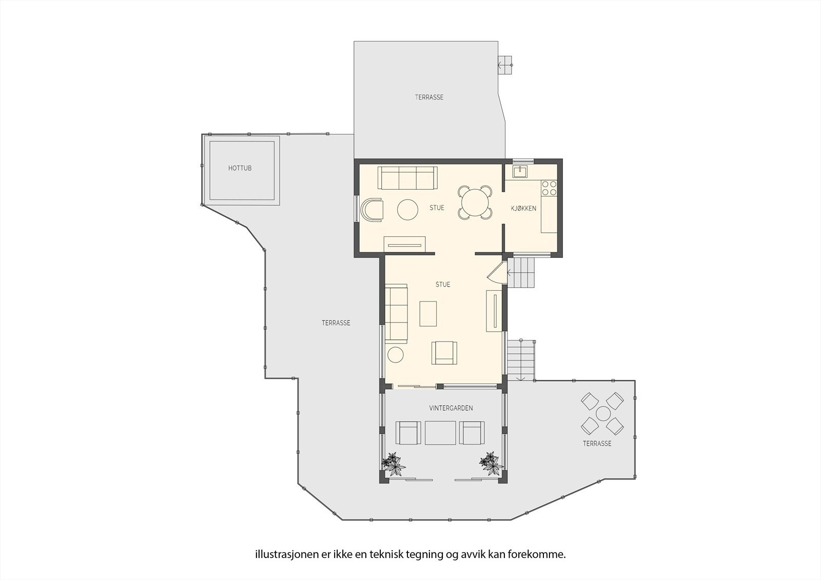 Hovedhus plantegning Galleribilde