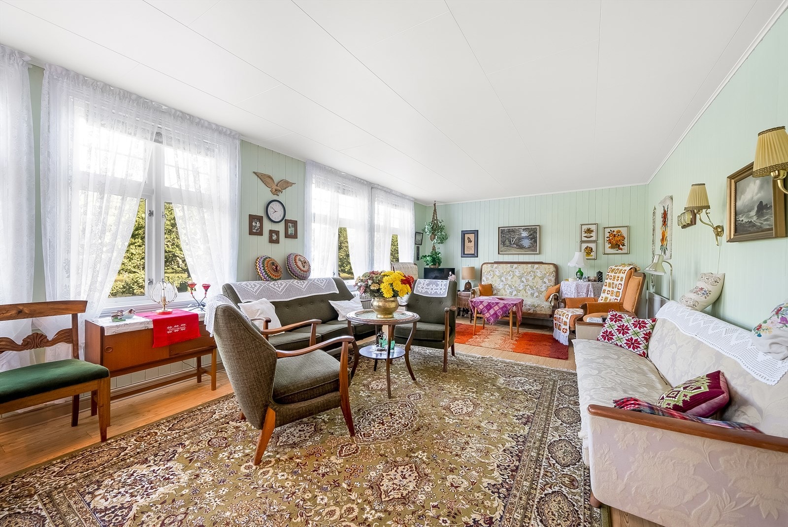 Vid stue med mulighet for møblering i soner. Galleribilde