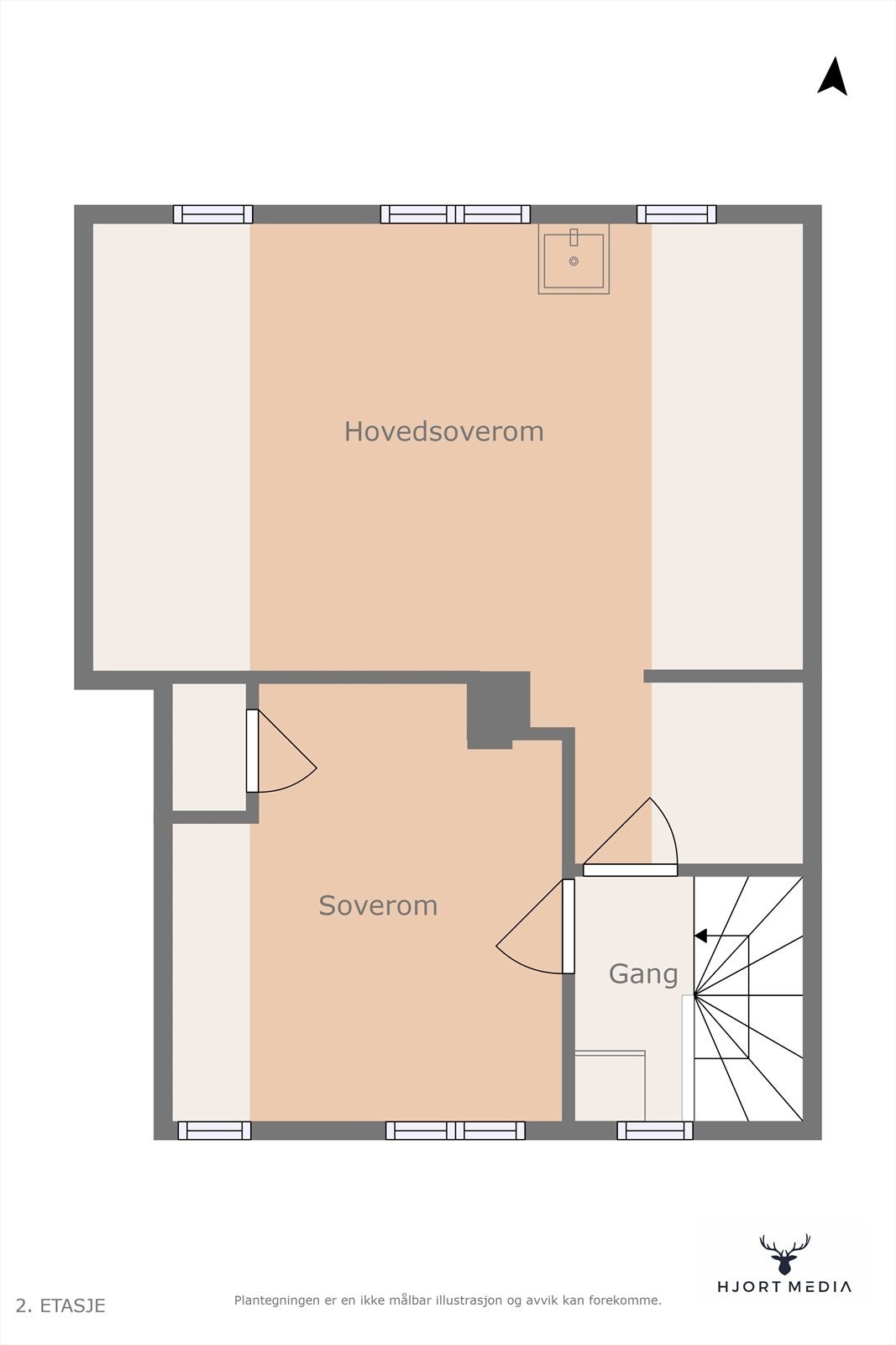 Plantegning loft Galleribilde