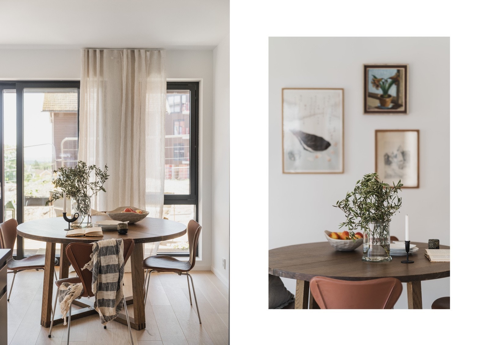 Det er valgt en lys ton-in-ton fargepalett på alle materialer og overflater, noe som gjør det enkelt å innrede. Galleribilde