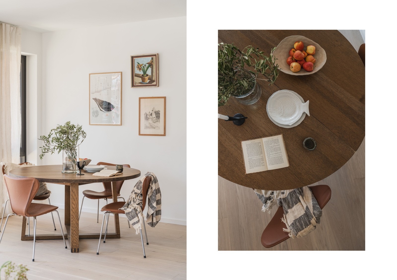 Spisebordet med tilhørende stoler finner sin naturlige plassering ved siden av kjøkkeninnredningen. Galleribilde