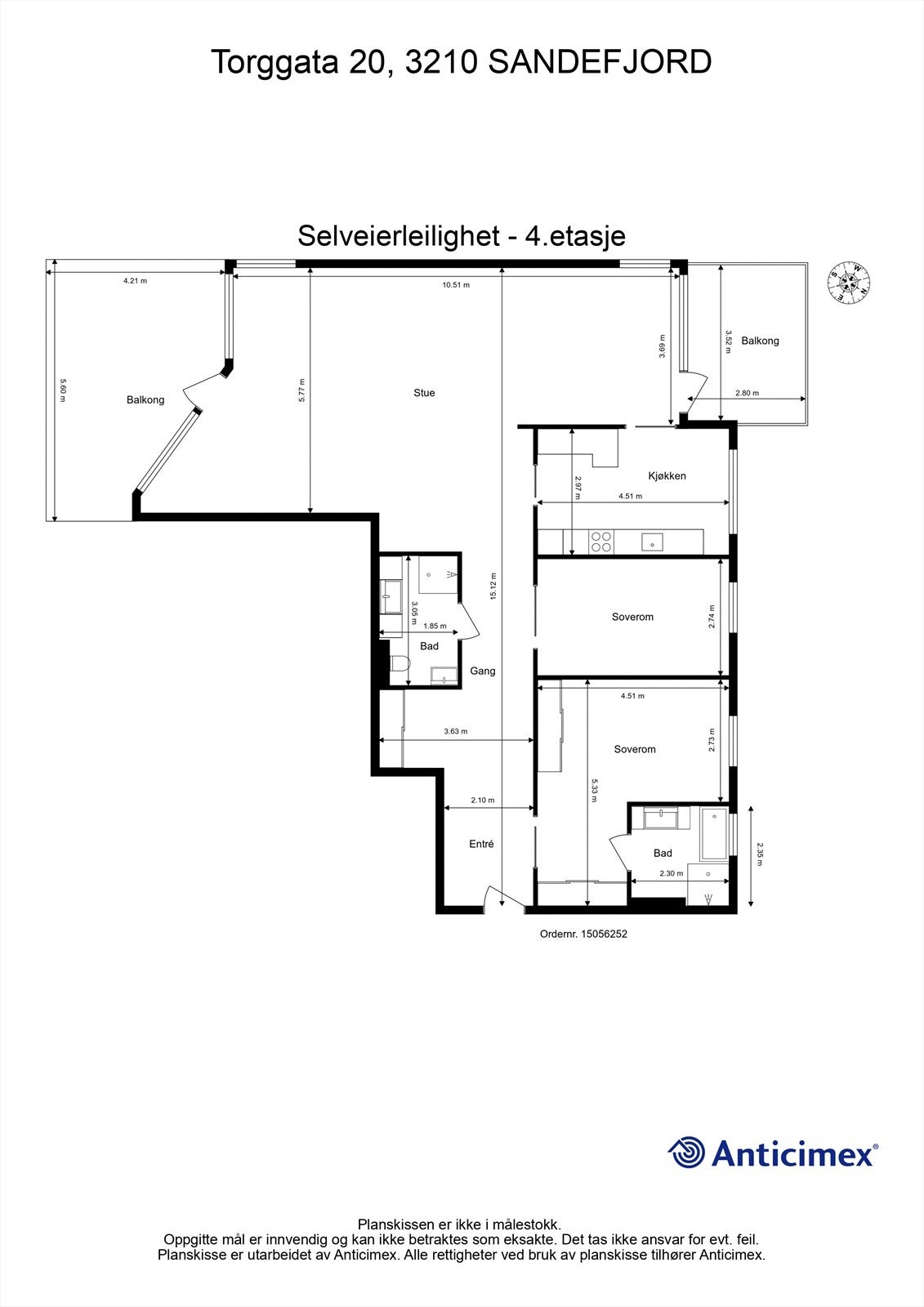 Plantegning 4. etasje Galleribilde