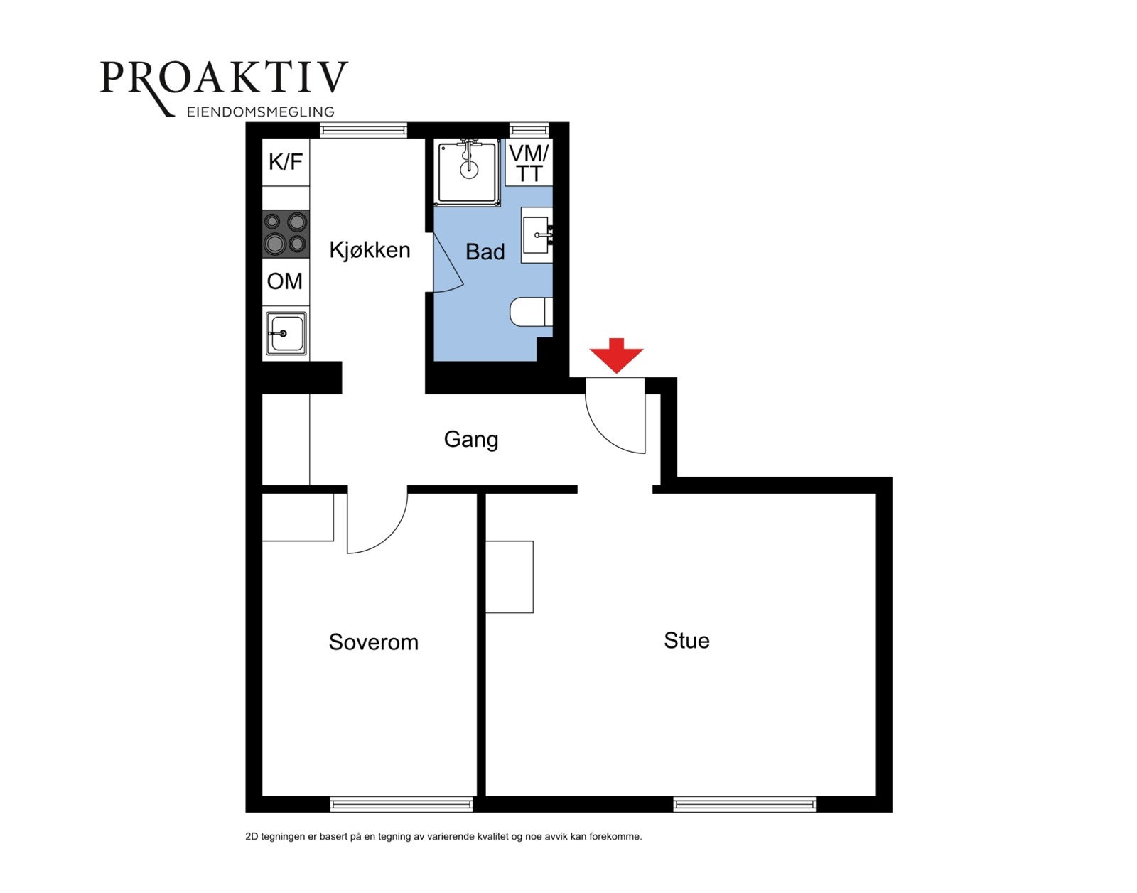 Slik ser planløsningen ut. Galleribilde