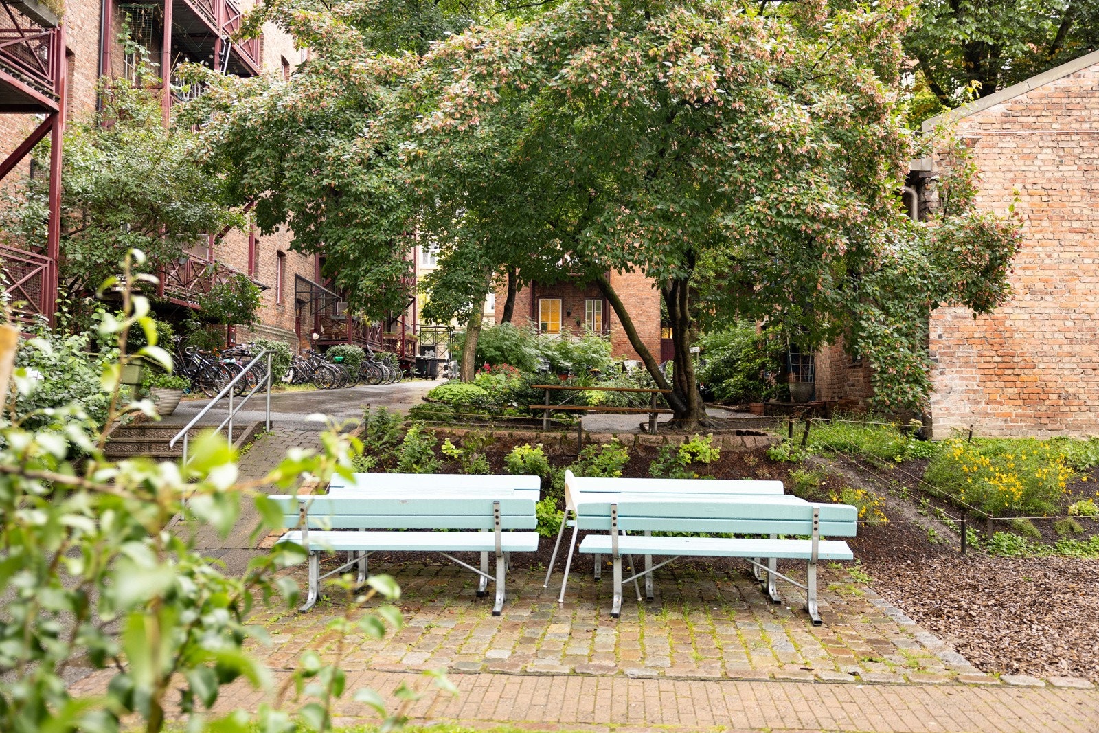 Hagen er velstelt av en hagegruppe bestående av beboere i borettslaget. Galleribilde