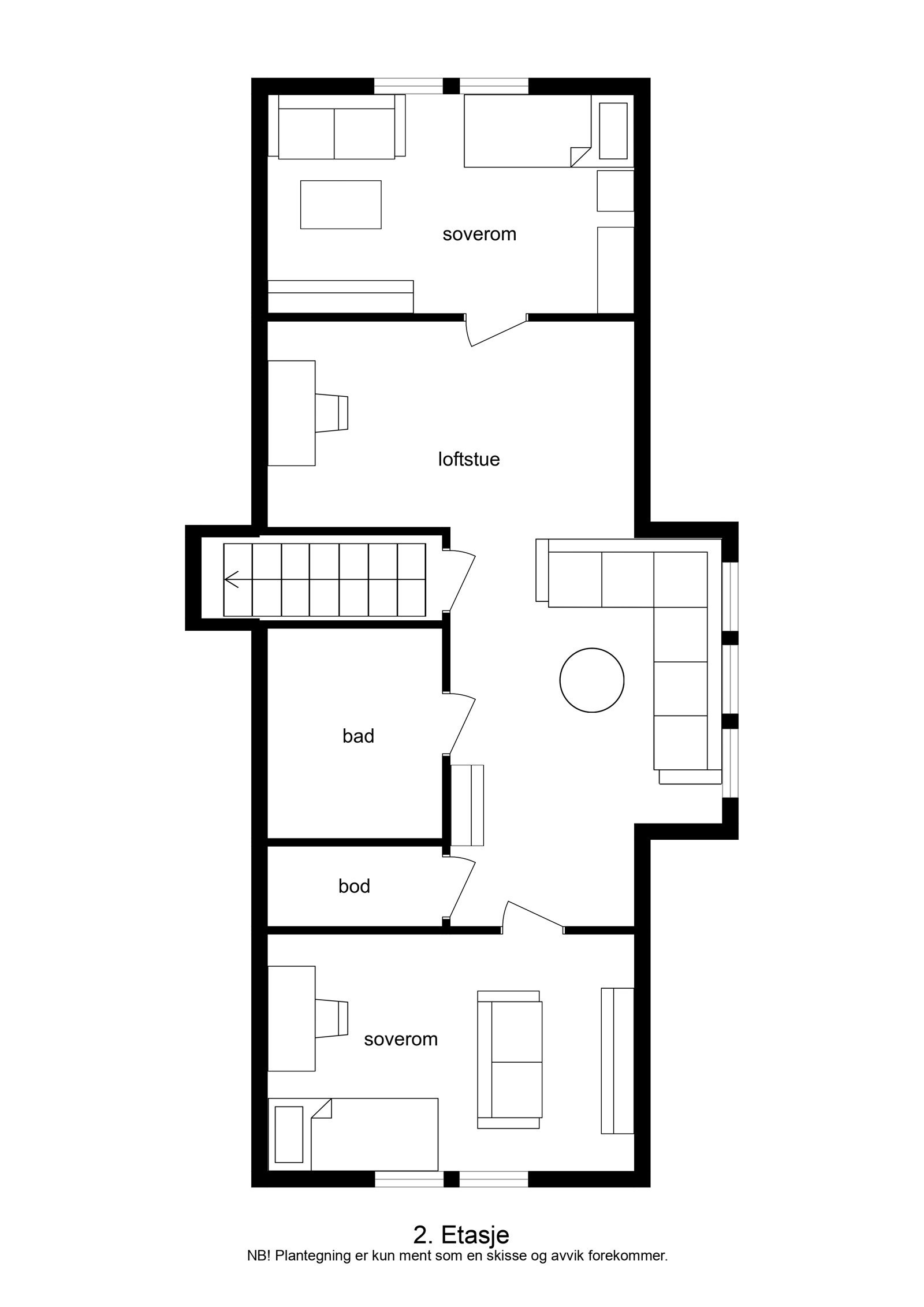 Fjellvegen 31 - plantegning 2. etg av ditt nye hjem Galleribilde
