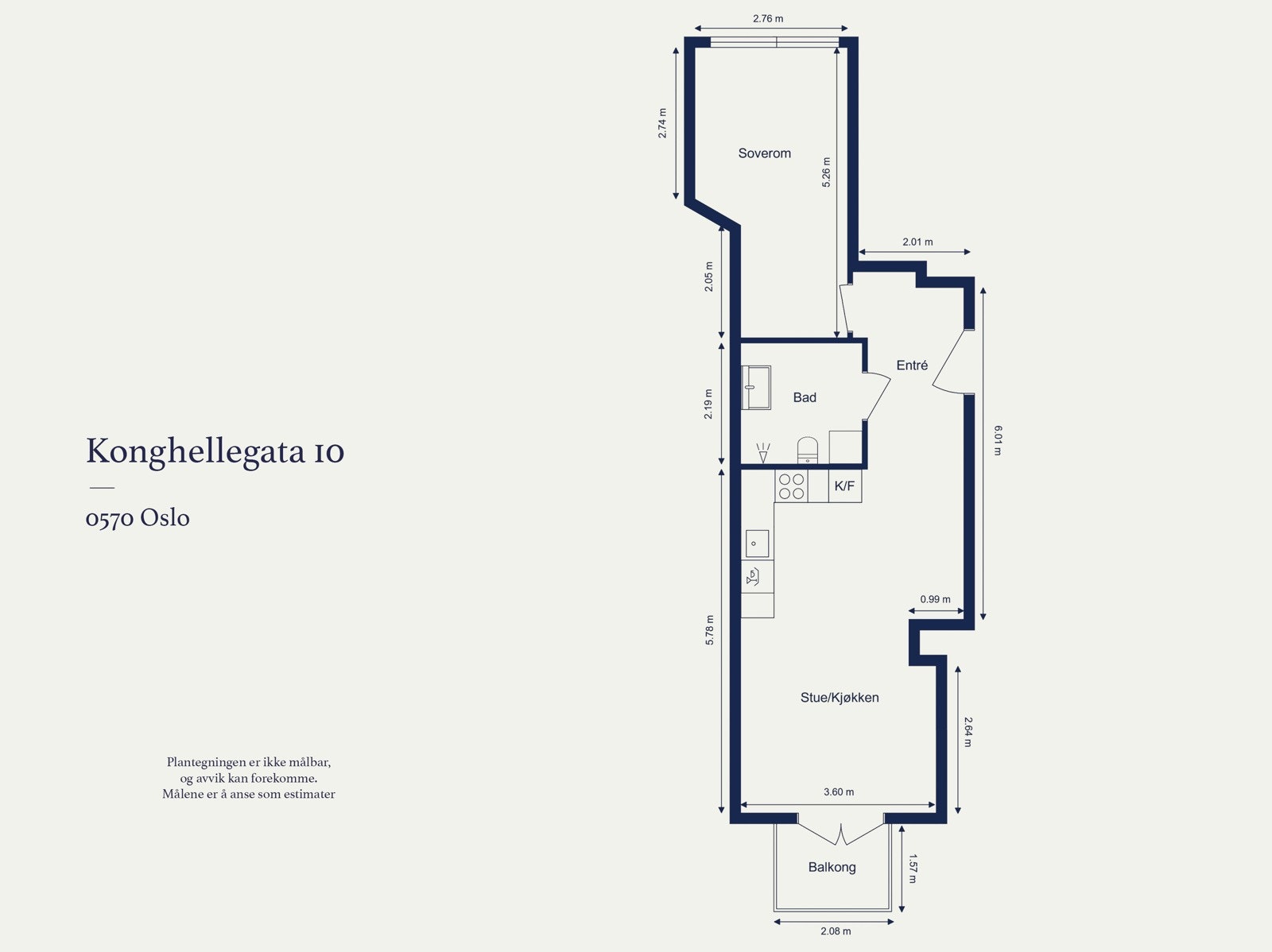 Plantegning | Leilighet beliggende i 4. etasje med felles heisadkomst. Galleribilde